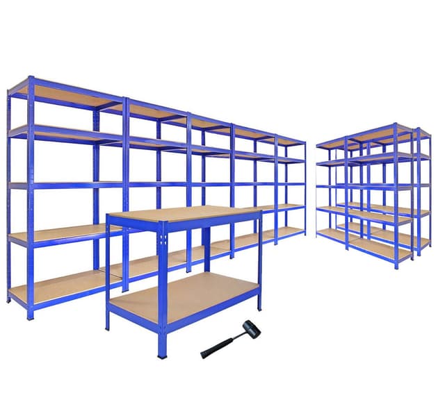 Garage Racking - Junk Eater Bundle - Boltløs 5-etagers garagehylder