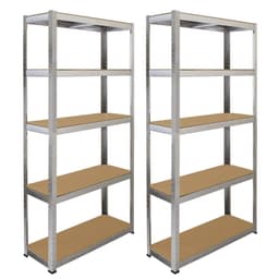 Monster Racking 2 x Galwix Galvaniseret Stålhylder, 90 cm bred