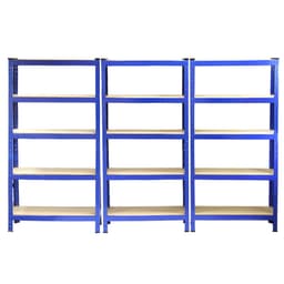 Monster Racking T-Rax Robusta Hyllor, Blå , 75 cm B, 30 cm D, Set om 3