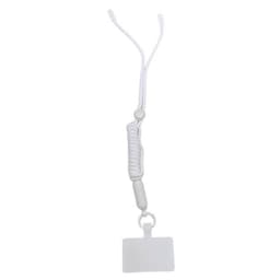 Mobilhalsband 5mm med fästbricka - Vit