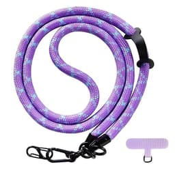 Mobilhalsband 10mm med fästbricka - Purple Frost