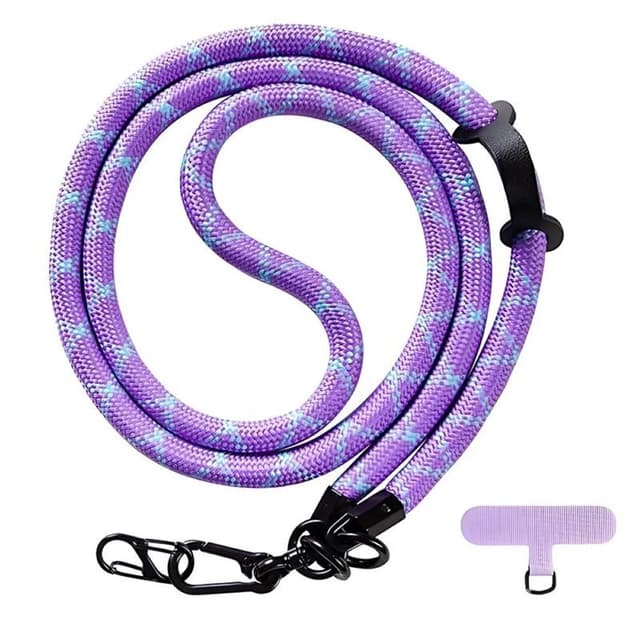 Mobilhalskæde med fastgørelsesplade - Purple Frost