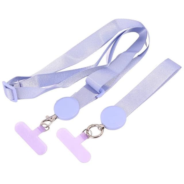 Mobilhalsbånd 2i1 med festebrikke - Lavender Mist