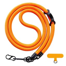 Mobilhalsband 10mm med fästbricka - Orange