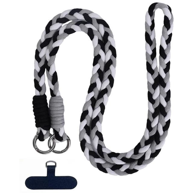 Mobilhalsbånd 12mm med festebrikke - Shadow Twist