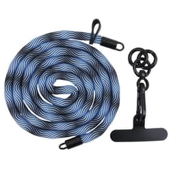 Mobilhalsbånd 7mm med festebrikke - Abyss