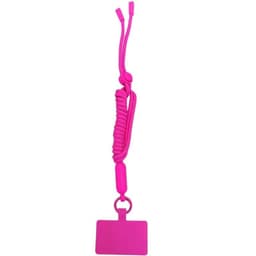 Mobilhalskæde 5mm med fastgørelsesplade - Hot Pink