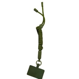 Mobilhalsbånd 5mm med festebrikke - Army