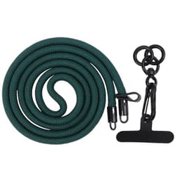 Mobilhalsband 7mm med fästbricka - Petrol