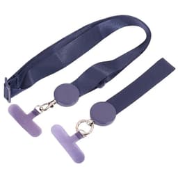 Mobilhalsband 2i1 med fästbricka - Navy