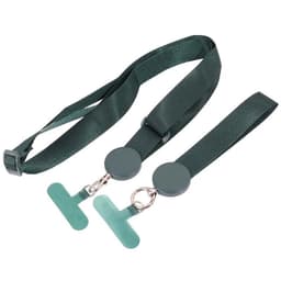 Mobilhalsband 2i1 med fästbricka - Forest Green