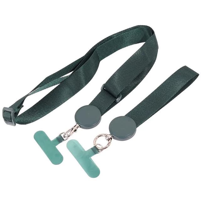 Mobilhalsband 2i1 med fästbricka - Forest Green