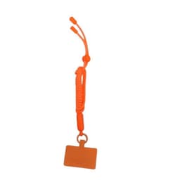Mobilhalsband 5mm med fästbricka - Orange