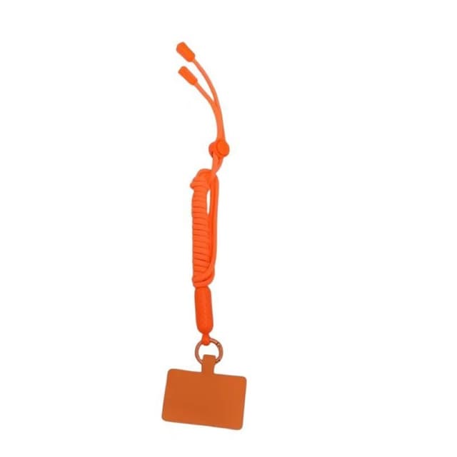 Mobilhalsband 5mm med fästbricka - Orange