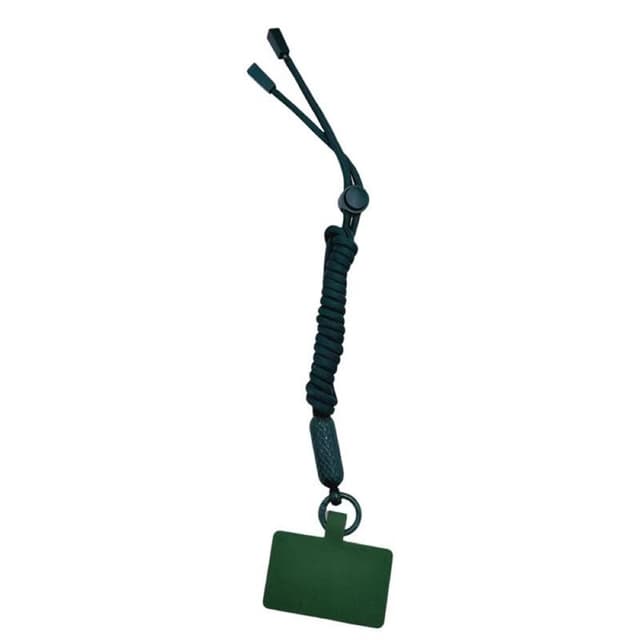 Mobilhalsbånd 5mm med festebrikke - Pine Green