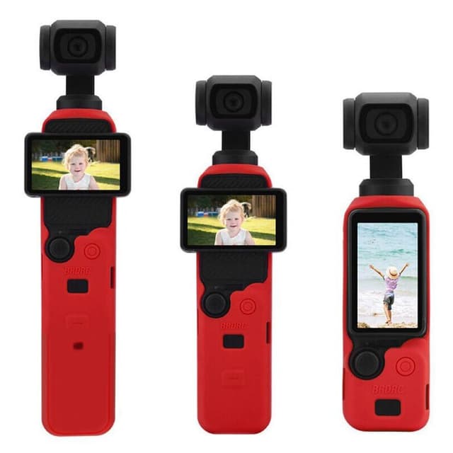 3-pack BRDRC silikonskal DJI Osmo Pocket 3 - Röd