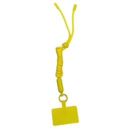 Mobilhalsband 5mm med fästbricka - Gul