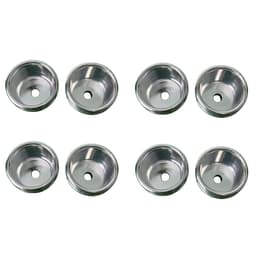 8-pack mini-ljusinsatser i metall, ljusstakeskåpa med hål