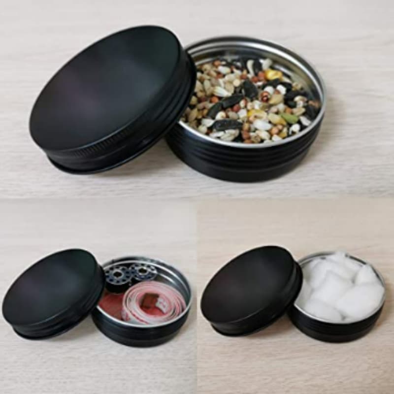 Snusboks Alu Aluminiumsboks med skrulokk 10 ml 5-pak Sort - Elkjøp