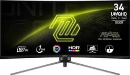 MSI MAG 345CQR 34" VA buet gamingskjerm
