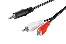 Audioadapterkabel AUX, 3,5 mm jack til stereo RCA-stik, CU
