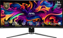 MSI MAG 341CQP 34" QHD/QDOLED/175Hz/0,03ms buet gamingskjerm