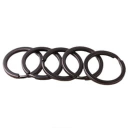 Pyöreät karbiinirenkaat, avaimenperät sinkkiseos 10 kpl Black 30 mm