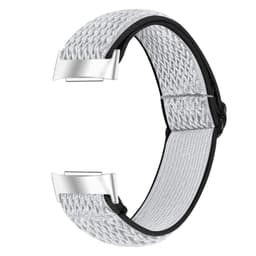 Kellonranneke yhteensopiva Fitbit Charge 5 Nylon/Stainless Steel Harmaa/Musta Musta Harmaa