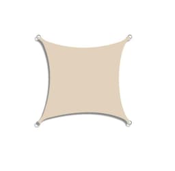 Vattentät Solsegel / Segelduk -  4x3 m Beige
