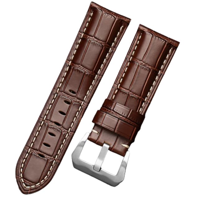 Vaihdettava kellon hihna Panerai Luminorille Ruskea 26 mm