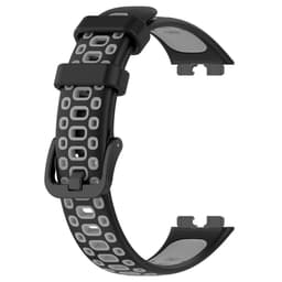 Tvåfärgad och Andningsbar Klockrem – Kompatibel med Huawei Band 8 Grå