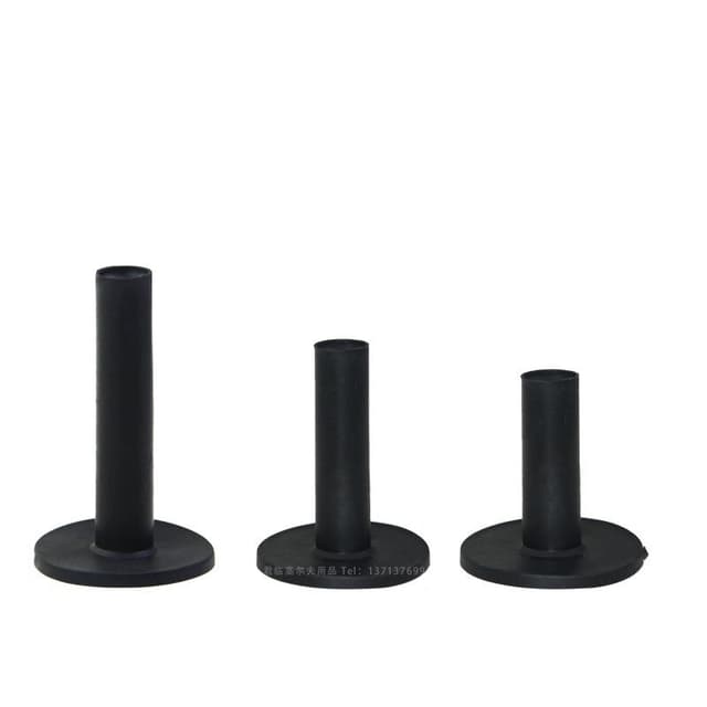 Gummi golf-tees for driving range 3 størrelser 58/68/85 mm 3-pak Sort