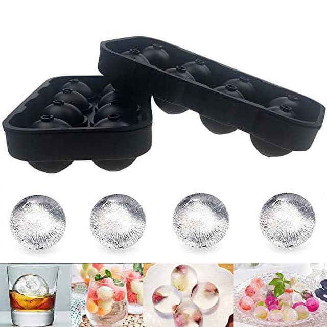 8-Sfärig Isbollsform 2-pack Svart