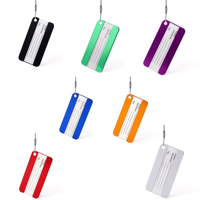 7-delt bagagemærkesæt MultiColor