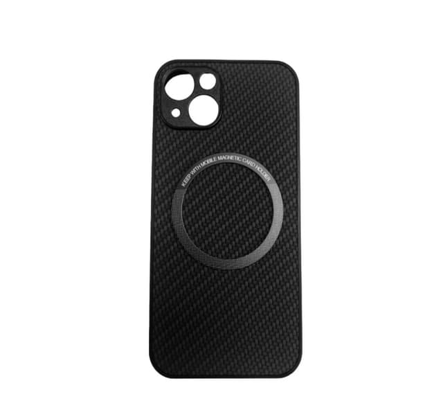 Magnetiskt Kolfiber Laddningsfodral för iPhone Svart iPhone 13
