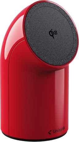 Unisynk Stand2 Qi2 trådlös skrivbordsladdare (röd)