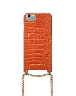 Lilou Necklace Case Orange Croco iPhone8/7/6/6S/SE