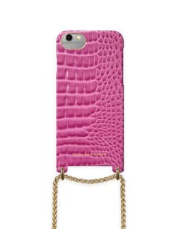 Lilou Necklace Case Fuchsia Croc iPhone8/7/6/6S/SE