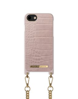 Necklace Case iPhone 8/7/6/6S/SE Misty Rose Croco