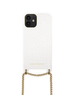 Lilou Necklace Case White Croco iPhone 12 MINI
