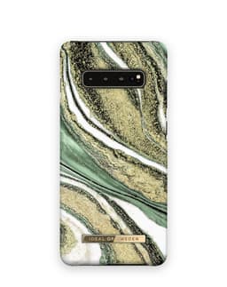 Fashion Case Galaxy S10+ Cosmic Green Swirl