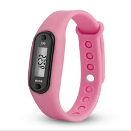 Typ B Stegräknare Pedometer Klock-modell Skön att bära - Rosa