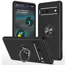 For Pixel 8a Hybrid Deksel Med Fingerring - Svart