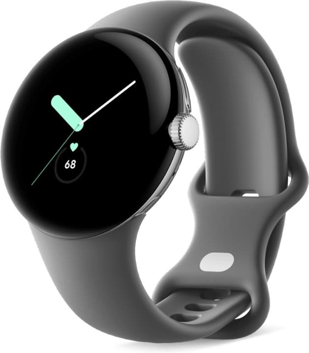 Pixel Watch WiFi smartklocka, polerat silver/kol