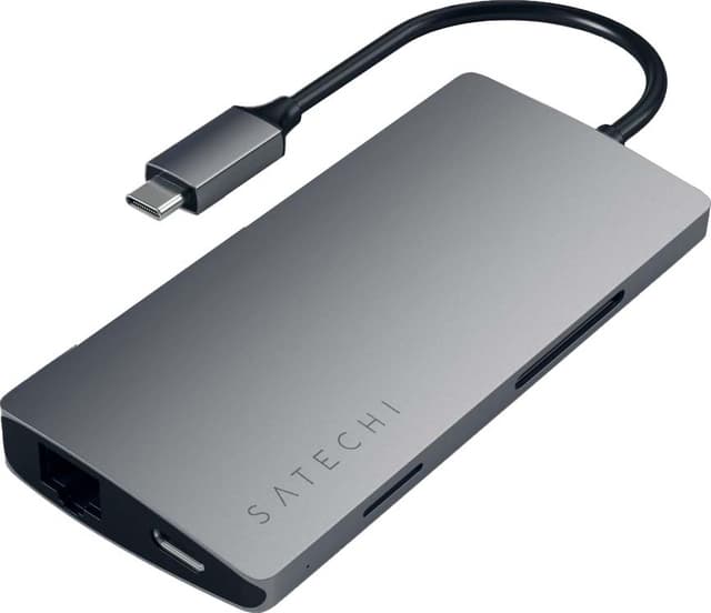 Satechi USB-C 4K Ethernet V2 Multiport USB hubi (avaruudenharmaa)