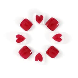 Tryk på negle Firkantede falske negle Fulddækkende neglespidser 24-pak MultiColor