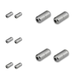 Lukot kengännauhoille Vaaleanharmaa 5 paria