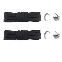 Elastic No Tie skolisser 1 par Sort