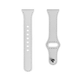Klokkerem i nittestil 20 mm i ekte skinn for Samsung Garmin Hvit