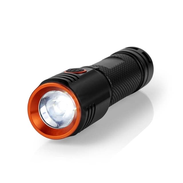 Nedis LED ficklampa | Batteridriven | 3.7 V DC | 20 W | N/A | batterier medföljer | Uppladdningsbara | Angivet ljusflöde: 2000 lm | Belysningsräckvidd: 180 m | Strålvinkel: 10 °